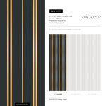 Gold and Green Striped Wallpaper Peel and Stick and Traditional Wallpaper - D771