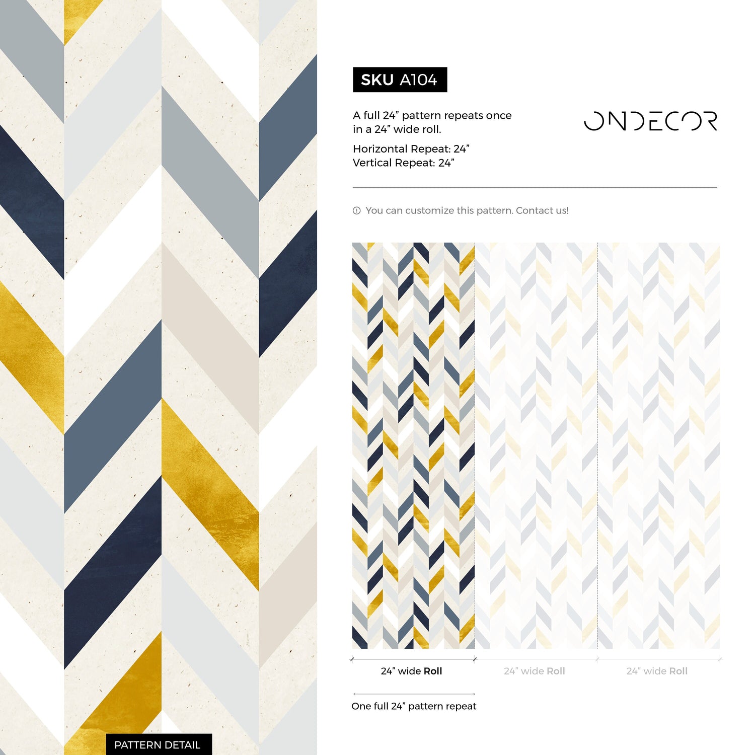 Geometric Chevron Wallpaper - A104