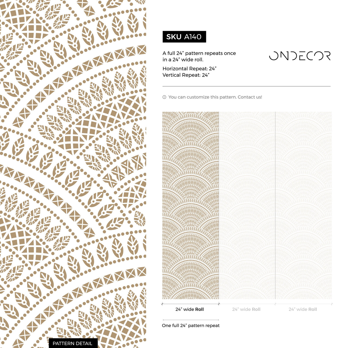 Elegant Geometric Lace Wallpaper - A140