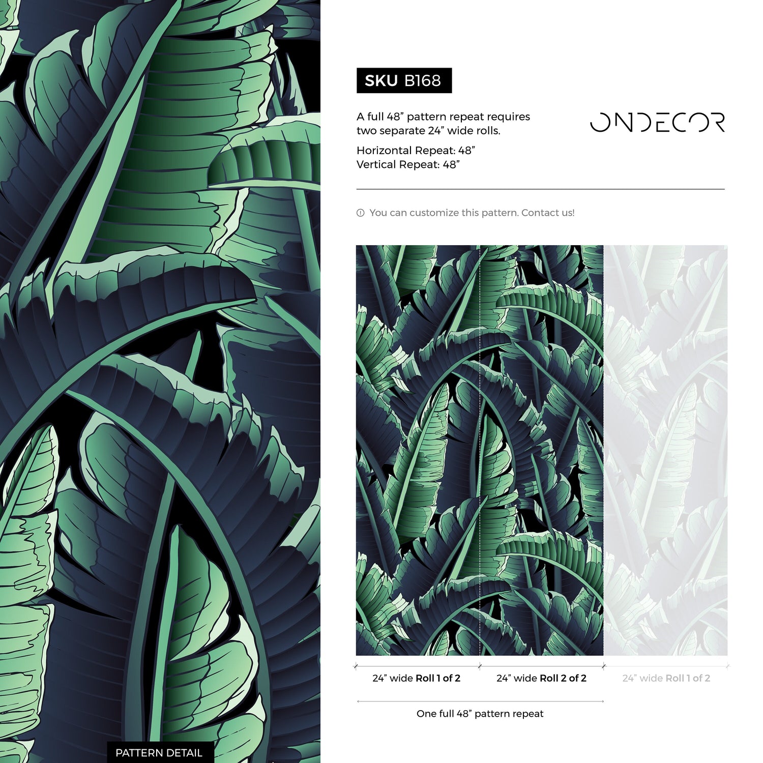 Tropical Leaves Wallpaper - B168