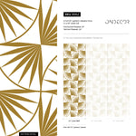 Geometric Fan Foliage Wallpaper - B942