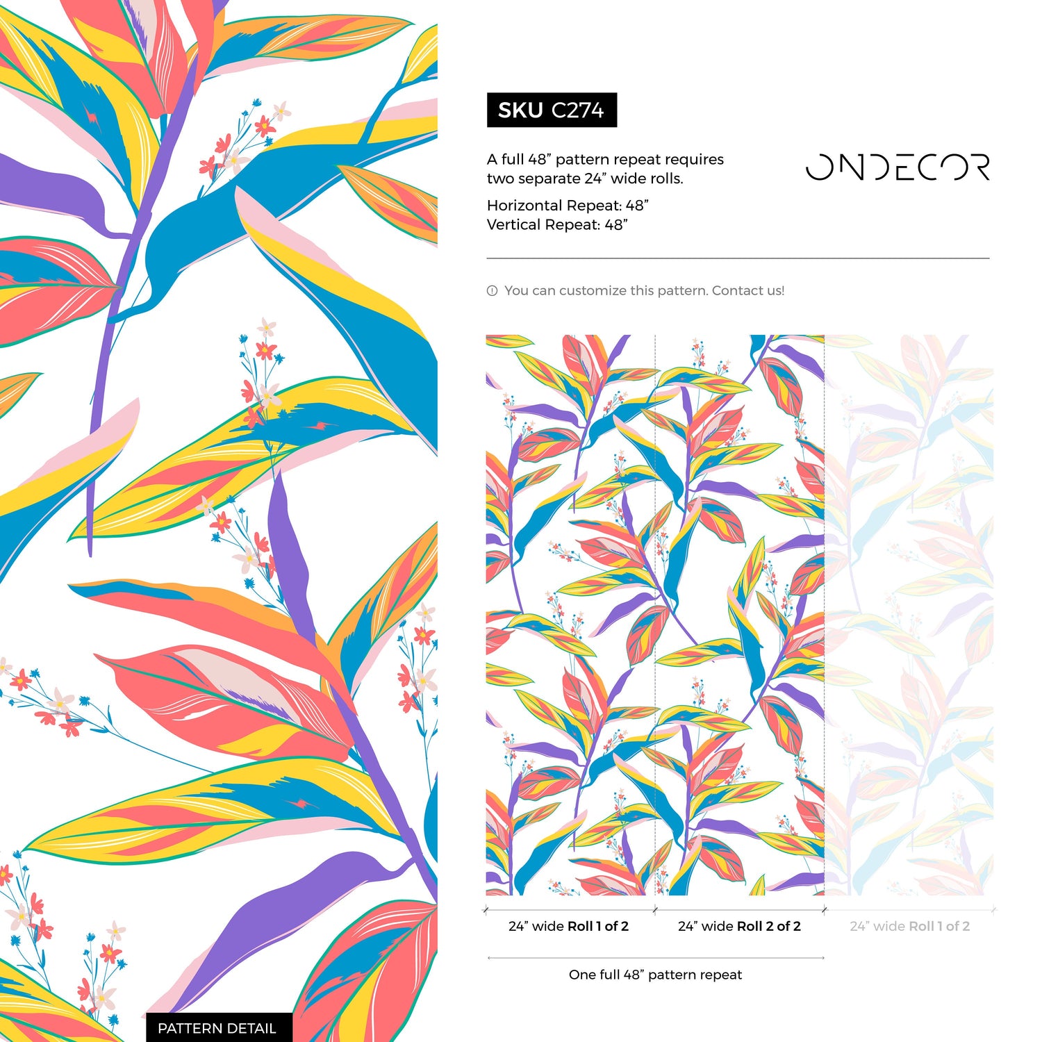 Vibrant Botanicals Wallpaper - C274