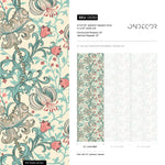 Floral and Foliage Fantasy Wallpaper - D030