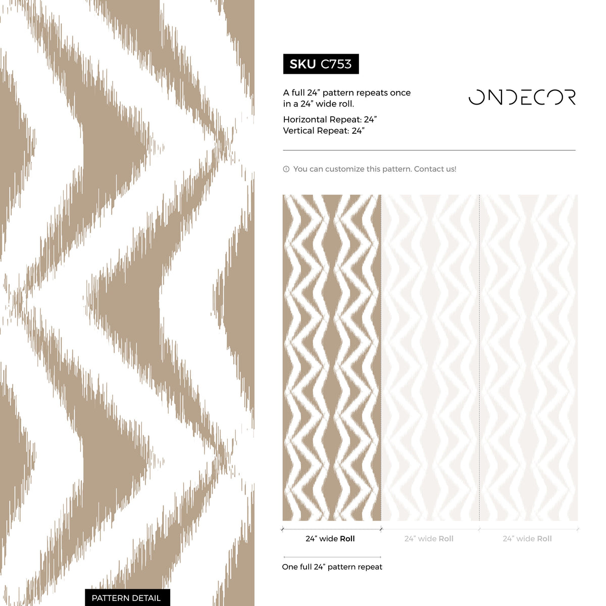 Modern Geometric Zigzag Wallpaper - C753