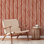 Terracotta Herringbone Wallpaper Boho Wallpaper Peel and Stick and Traditional Wallpaper - D791