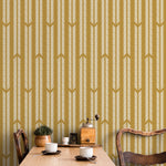 Mustard Herringbone Wallpaper Minimalist Wallpaper Peel and Stick and Traditional Wallpaper - D801