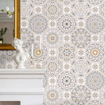 Portuguese Tile Wallpaper Peel and Stick and Traditional Wallpaper - B872