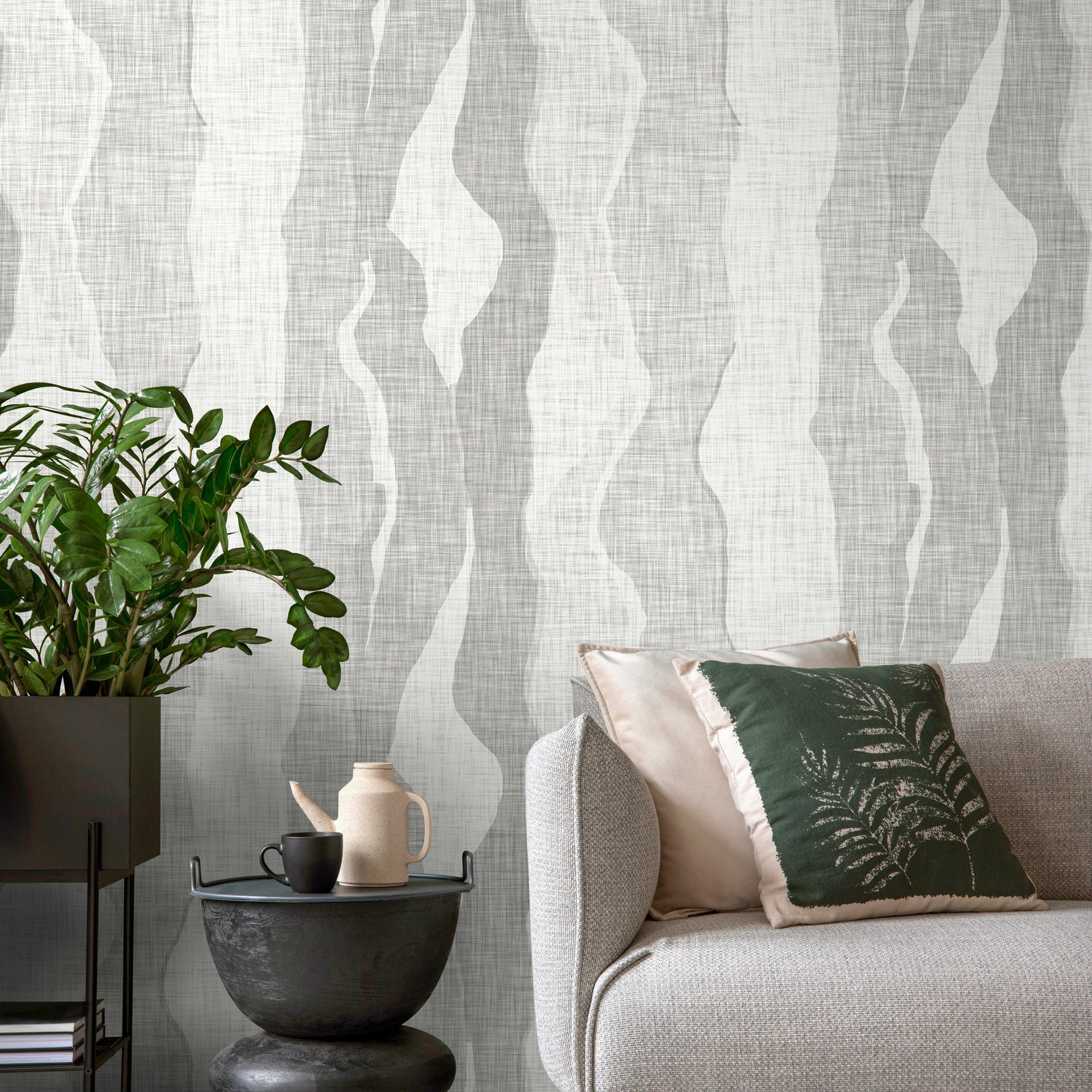 Neutral Abstract Wallpaper Maximalist Wallpaper Peel and Stick and Traditional Wallpaper - D797