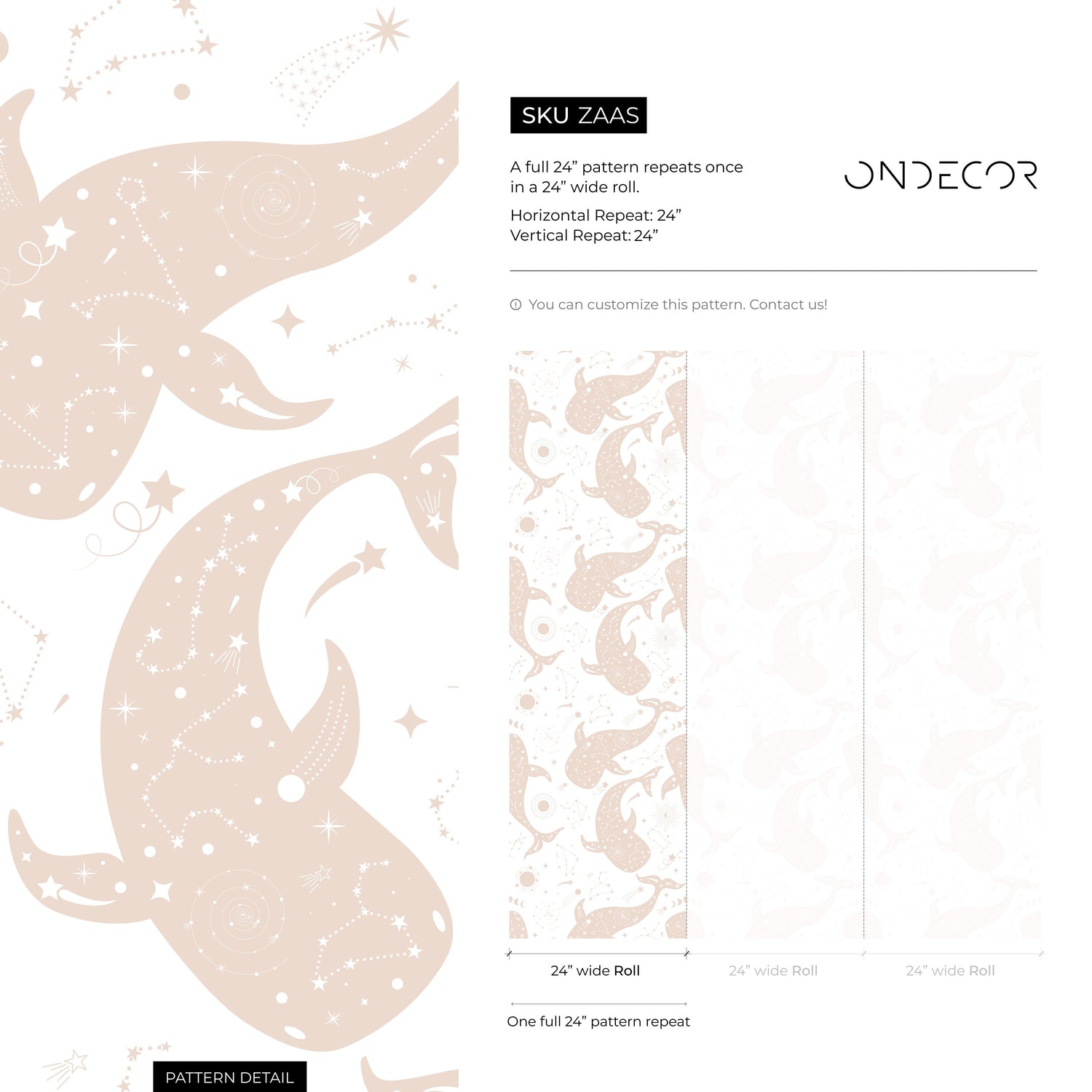 Mystique and Celestial Wallpaper Removable Peel and Stick Wallpaper, Peel and Stick Wallpaper Moon and whale - ZAAS