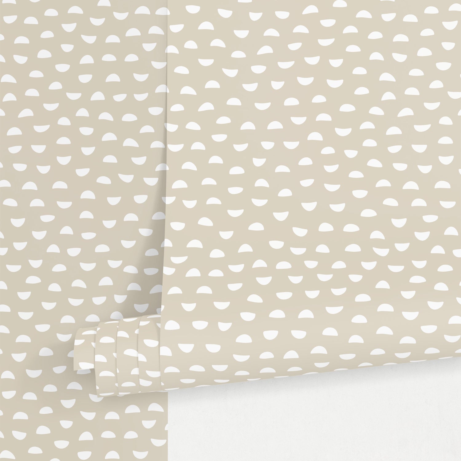 Wallpaper Peel and Stick Wallpaper Removable Wallpaper Home Decor Wall Art Wall Decor Room Decor / Beige Polka Dot Wallpaper - C587