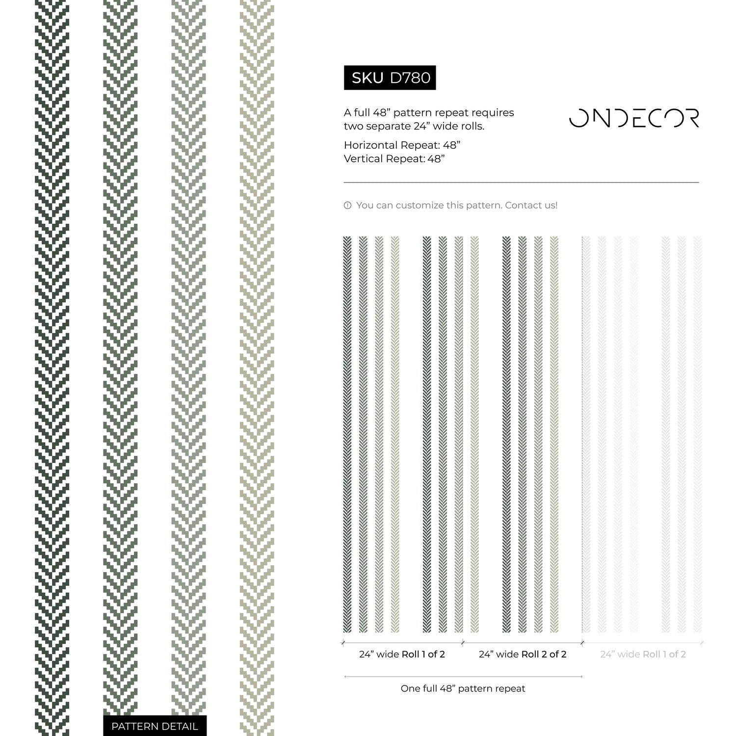 Herringbone Striped Wallpaper Farmhouse Wallpaper Peel and Stick and Traditional Wallpaper - D780