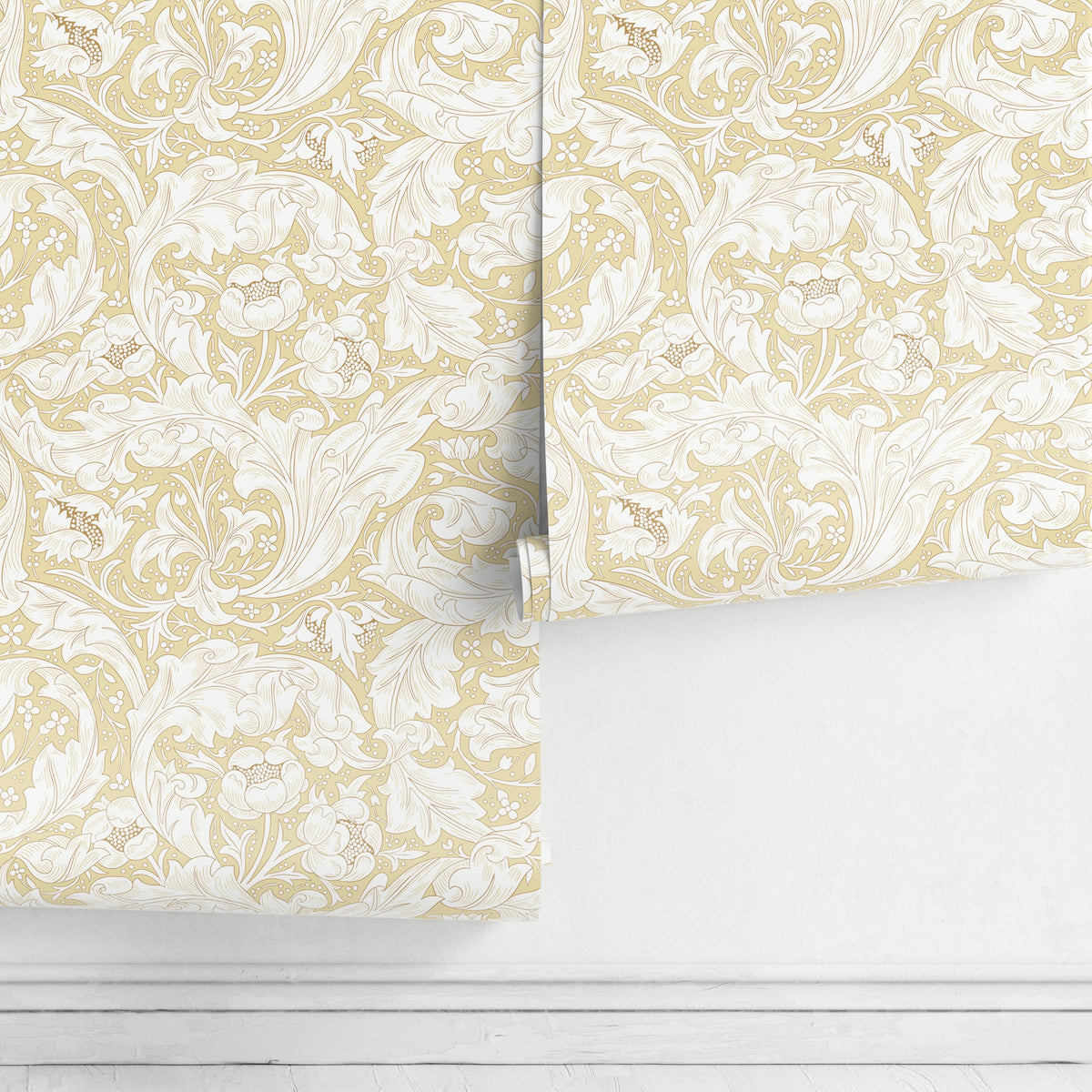 Elegant Floral Scrolls Wallpaper - C428