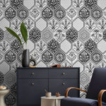 Intricate Hexagonal Motif Wallpaper - C446