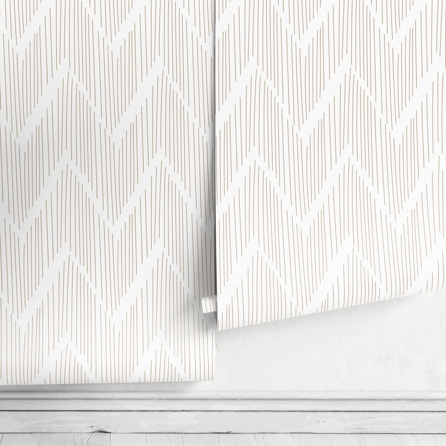 Boho Chevron Wallpaper / Peel and Stick Wallpaper Removable Wallpaper Home Decor Wall Art Wall Decor Room Decor - C999