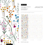 Floral Vintage wallpaper Peel and Stick and Traditional Wallpaper - B407