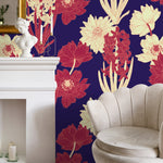 Floral Botanical Wallpaper Vintage Wallpaper Peel and Stick and Traditional Wallpaper - A802