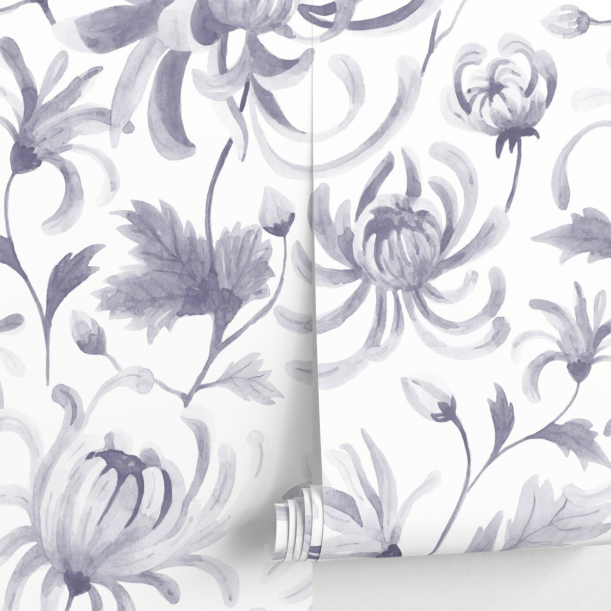 Elegant Floral Watercolor Wallpaper - C956