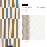 Geometric Mid Century Wallpaper Modern Wallpaper Peel and Stick and Traditional Wallpaper - D851