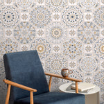 Portuguese Tile Wallpaper Peel and Stick and Traditional Wallpaper - B872