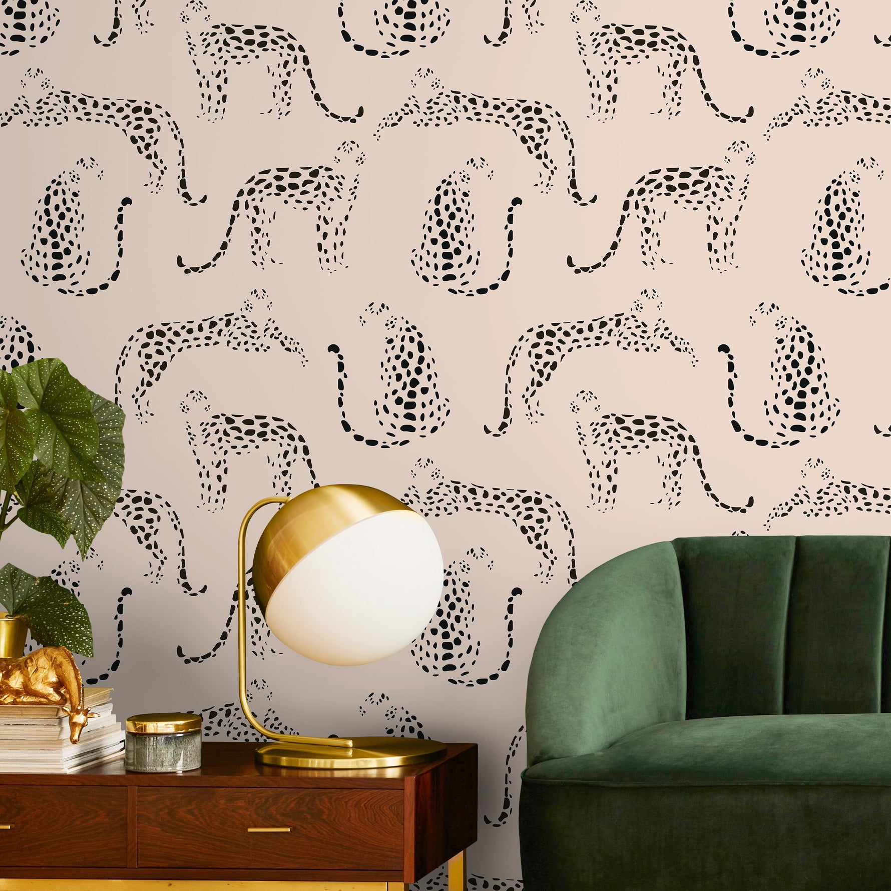 Black and Beige Tiger Wallpaper Peel and Stick and Traditional Wallpaper - C349