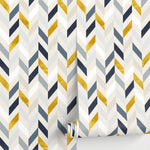 Modern Herringbone Wallpaper Peel and Stick and Traditional Wallpaper - A104