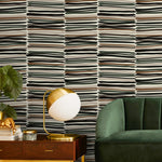 Modern Striped Wallpaper Abstract Wallpaper Peel and Stick and Traditional Wallpaper - D793