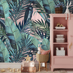 Tropical Banana Leaf Wallpaper Peel and Stick and Traditional Wallpaper - A794