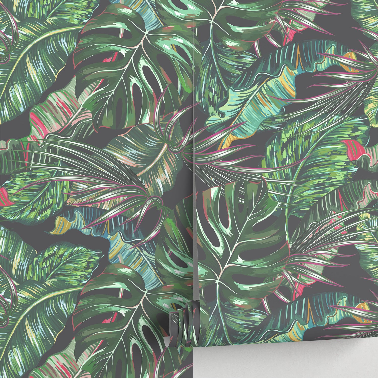 Wallpaper Peel and Stick Wallpaper Removable Wallpaper Home Decor Wall Art Wall Decor Room Decor / Tropical Leaf Wallpaper - A777