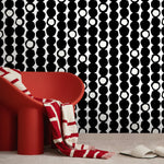 Wallpaper Peel and Stick Wallpaper Removable Wallpaper Home Decor Wall Art Wall Decor Room Decor / Black and White Dots Wallpaper - B435