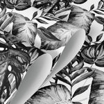 Wallpaper Peel and Stick Wallpaper Removable Wallpaper Home Decor Wall Art Wall Decor Room Decor / Black and White Monstera Wallpaper -B655