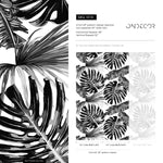 Wallpaper Peel and Stick Wallpaper Removable Wallpaper Home Decor Wall Art Wall Decor Room Decor / Black and White Monstera Wallpaper - B118