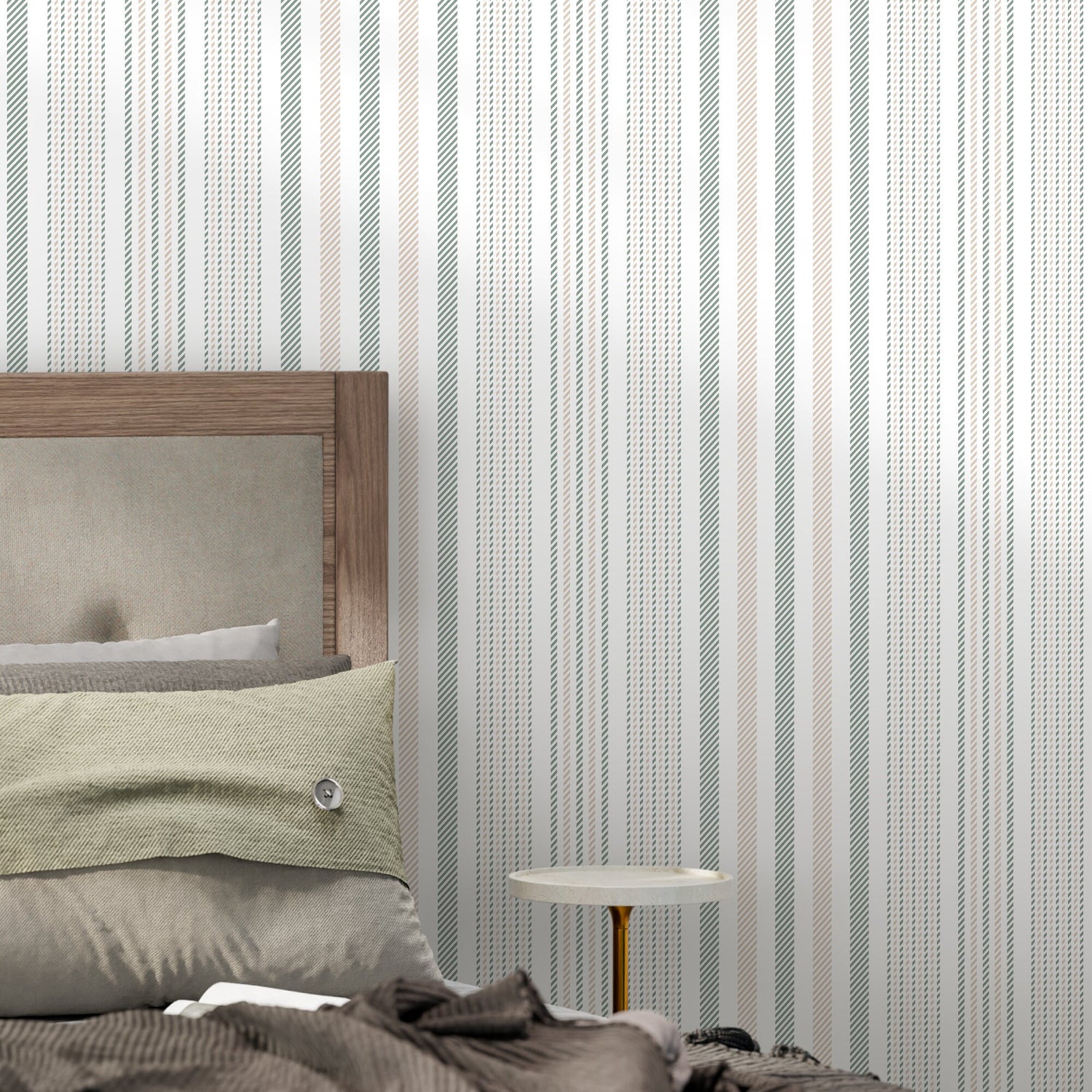 Minimalist Striped Wallpaper Farmhouse wallpaper Peel and Stick and Traditional Wallpaper - D805