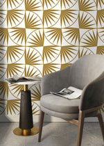 Geometric Fan Foliage Wallpaper - B942