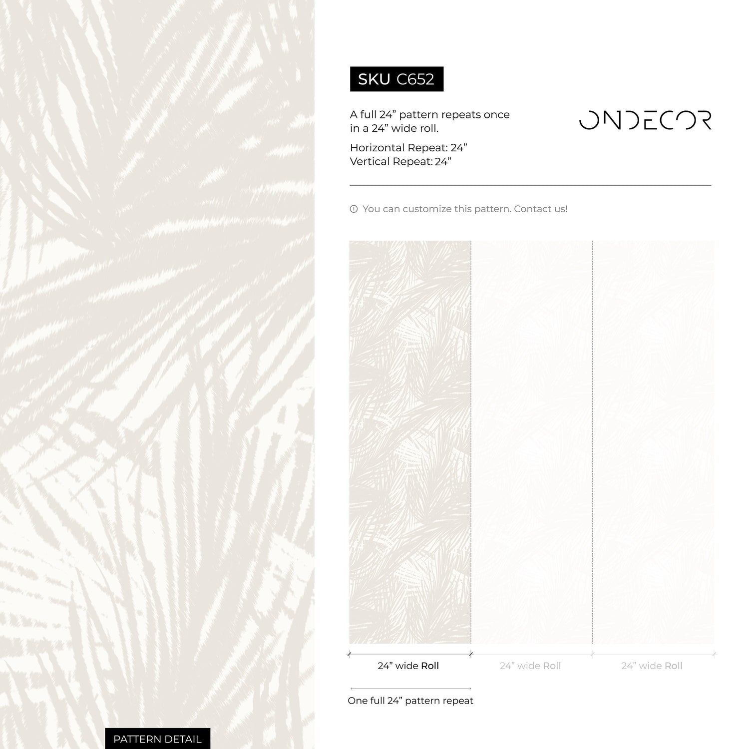 Tropical Palm Leaves Wallpaper - C652