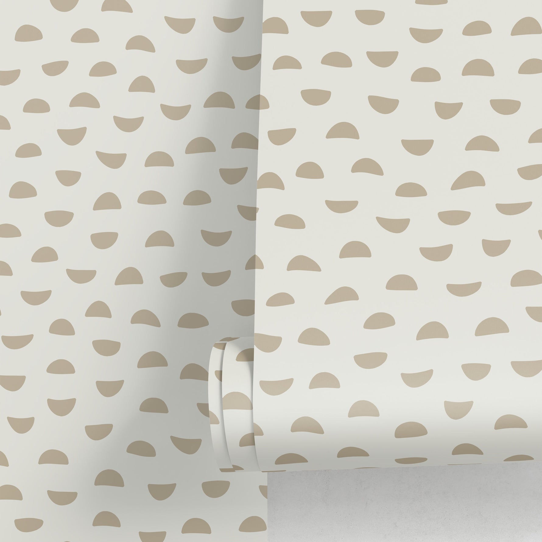 Wallpaper Peel and Stick Wallpaper Removable Wallpaper Home Decor Wall Art Wall Decor Room Decor / Beige Polka Dot Wallpaper - C588