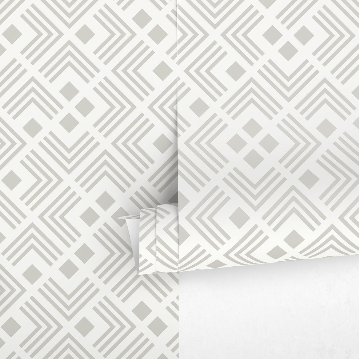 Wallpaper Peel and Stick Wallpaper Removable Wallpaper Home Decor Wall Art Wall Decor Room Decor / Light Gray Art Deco Wallpaper - C556