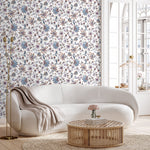 Floral Chintz Wallpaper / Peel and Stick Wallpaper Removable Wallpaper Home Decor Wall Art Wall Decor Room Decor - C696