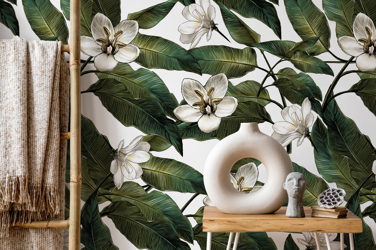 Wallpaper Peel and Stick Wallpaper Removable Wallpaper Home Decor Wall Art Wall Decor Room Decor / Vintage Floral Wallpaper - B739