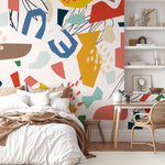 Wall Decor Wallpaper Peel and Stick Wallpaper Removable Wallpaper Home Decor Wall Art Room Decor / Colorful Abstract Mural Wallpaper - B748