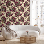 Snake and Skull Wallpaper Maximalist Wallpaper Peel and Stick and Traditional Wallpaper - D902