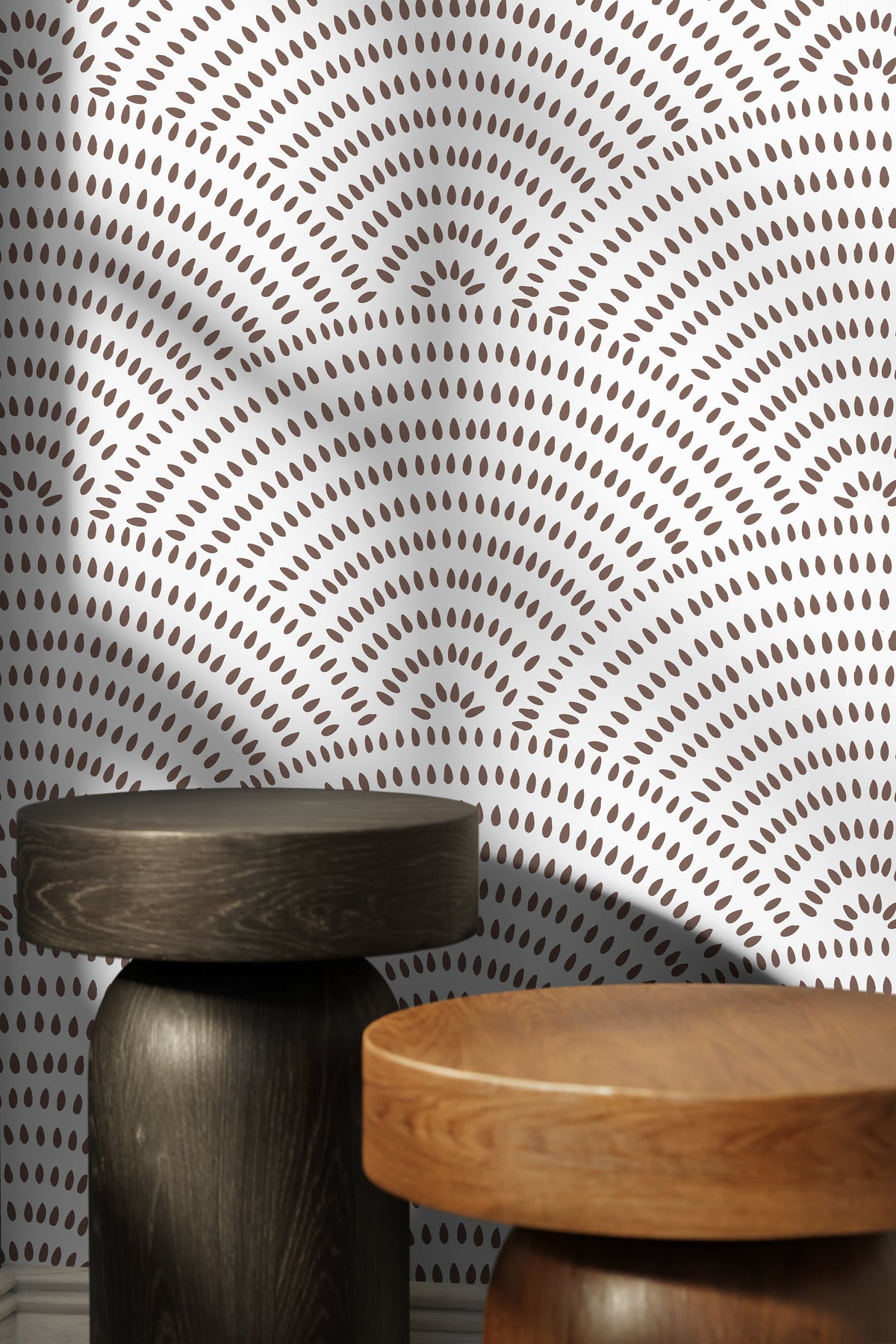 Radiant Scallop Pattern Wallpaper - C076