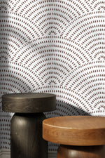 Radiant Scallop Pattern Wallpaper - C076