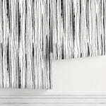 Wallpaper Peel and Stick Wallpaper Removable Wallpaper Home Decor Wall Art Wall Decor Room Decor / Black and White Abstract Wallpaper - A604