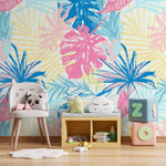 Wallpaper Peel and Stick Wallpaper Removable Wallpaper Home Decor Wall Art Wall Decor Room Decor / Colorful Tropical Wallpaper - A652