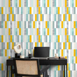 Wallpaper Peel and Stick Wallpaper Removable Wallpaper Home Decor Wall Art Wall Decor Room Decor / Geometric Tile Wallpaper - A177