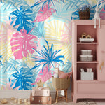 Wallpaper Peel and Stick Wallpaper Removable Wallpaper Home Decor Wall Art Wall Decor Room Decor / Colorful Tropical Wallpaper - A652