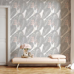 Removable Wallpaper Floral Wall Mural Temporary Wallpaper Nursery Wallpaper Wall Decor Wall Paper Removable Peel and Stick Wallpaper - A678