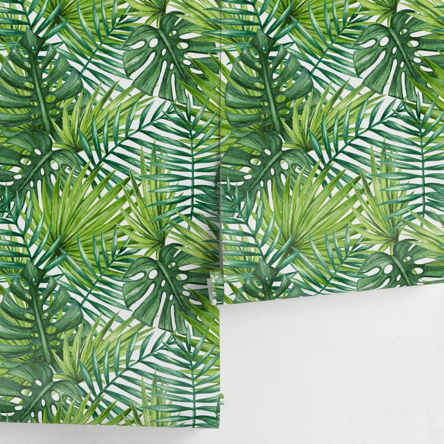 Removable Wallpaper Peel and Stick Wallpaper Wall Paper Wall Mural - Monstera Leaf Wallpaper - A399