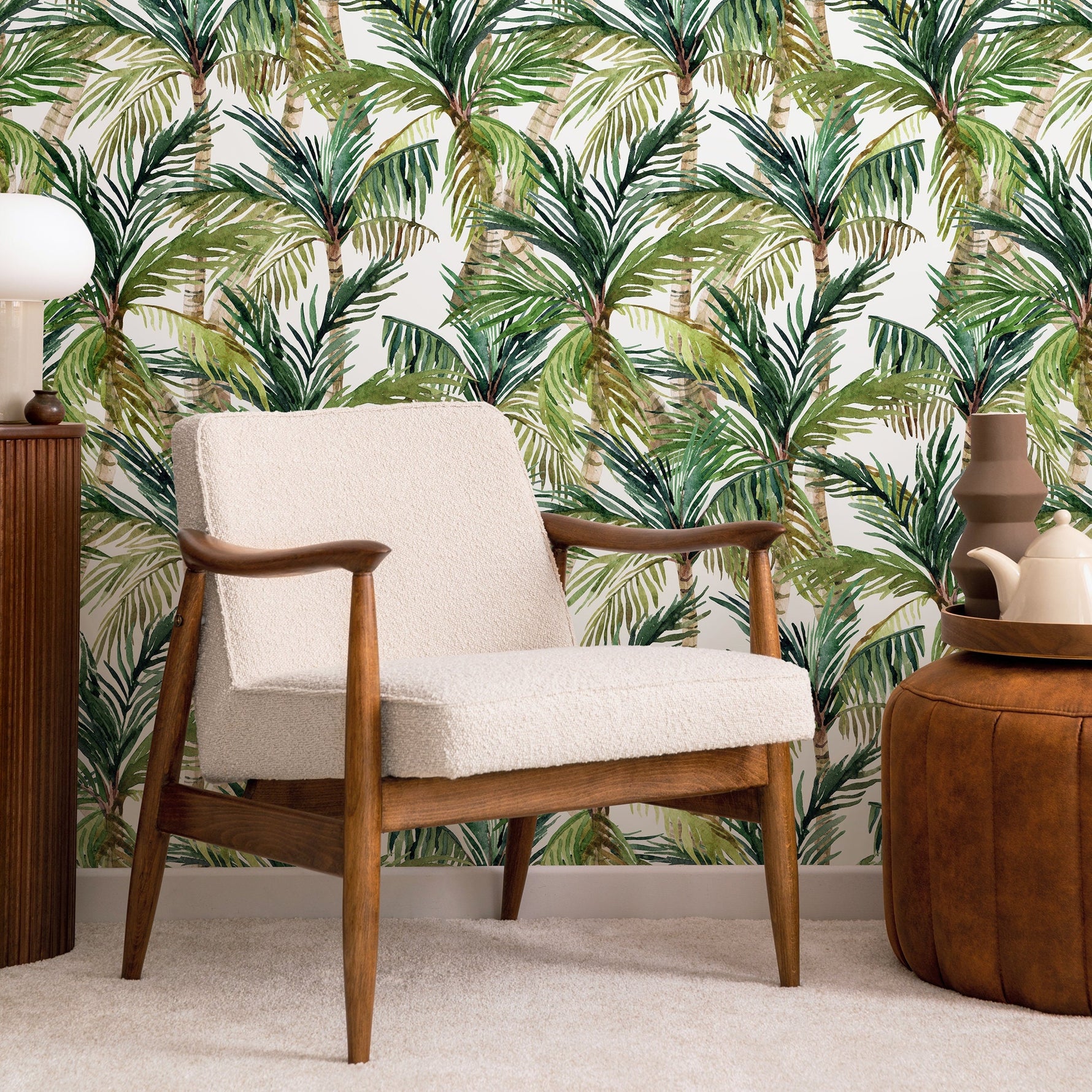 Removable Wallpaper Peel and Stick Wallpaper Wall Paper Wall Mural - Tropical Palm Wallpaper - A459