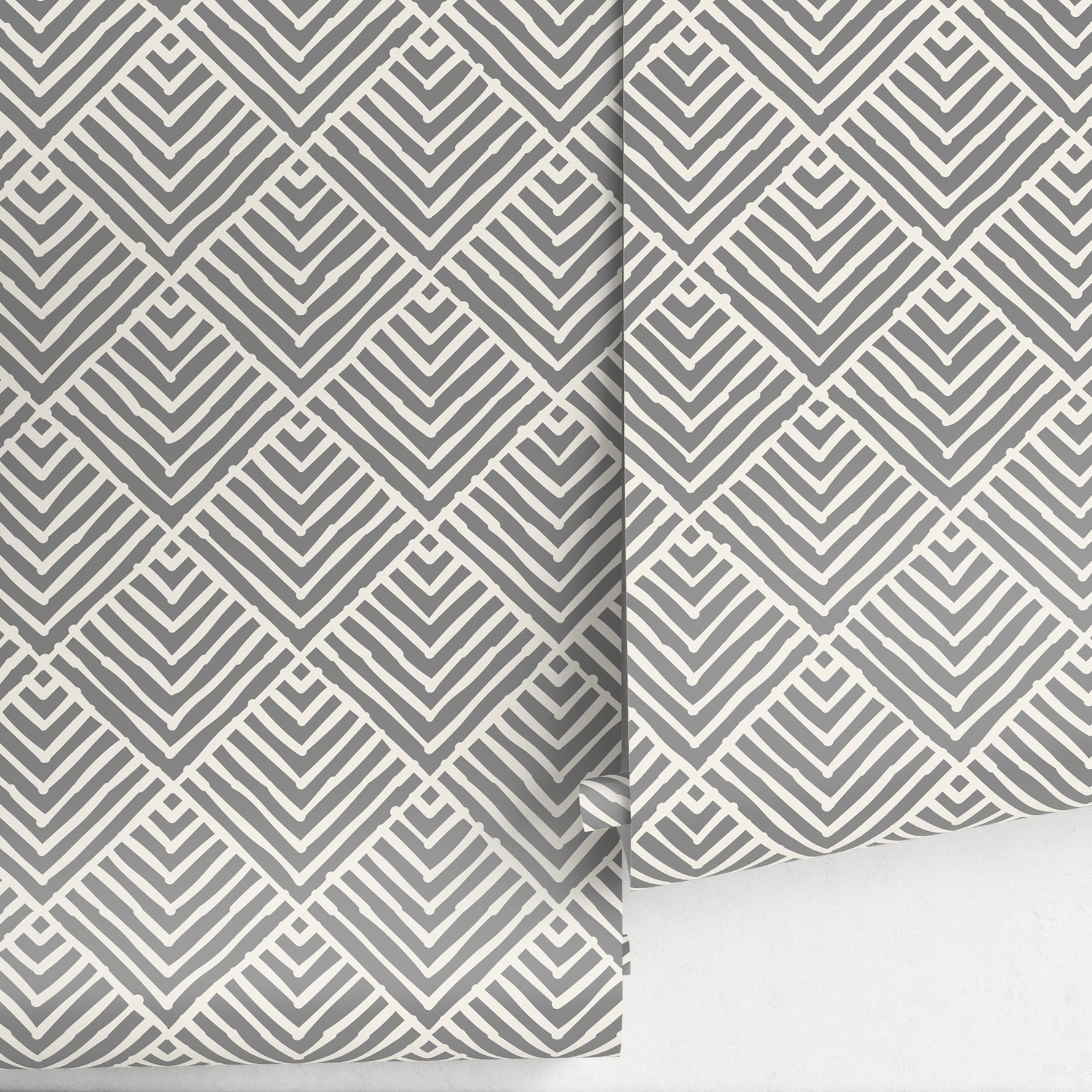 Removable Wallpaper Peel and Stick Wallpaper Wall Paper Wall Mural - Geometric Black and White Wallpaper - A465